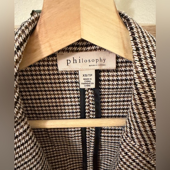Philosophy Black and Brown Houndstooth Blazer - Picture 4 of 4
